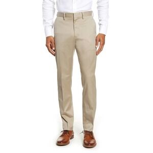 Nordstrom Athletic Fit Leg Non-Iron Chinos Men Size 35 x 32 - Brown